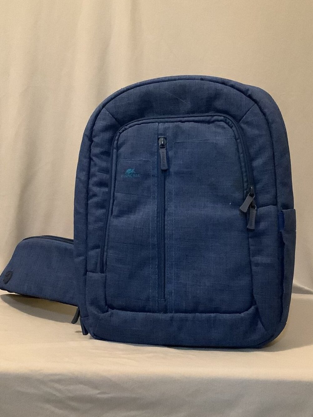 Rivacase 7529 Blue 13.3" Laptop Sling Backpack GUC Very Clean